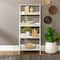 Walker Edison 55" White Modern Ladder Bookshelf